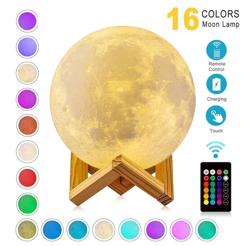 USB Rechargeable Moon Lamp