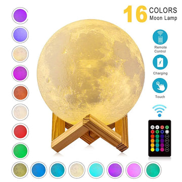 USB Rechargeable Moon Lamp